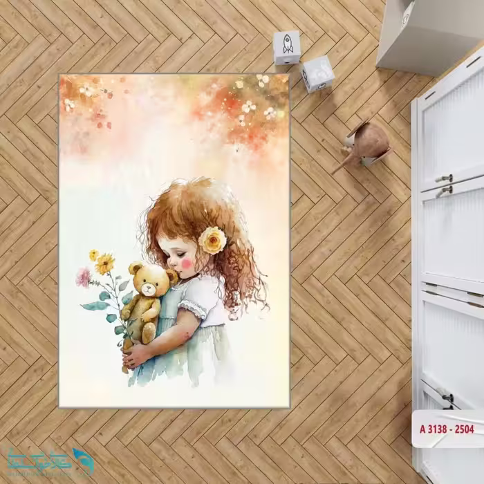 فرشینه اتاق کودک طرح خانم کوچولو کد A3138