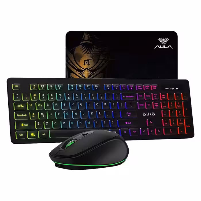 کیبورد و ماوس بیسیم آئولا مدل AC208 به همراه ماوس پد | کالا مکس