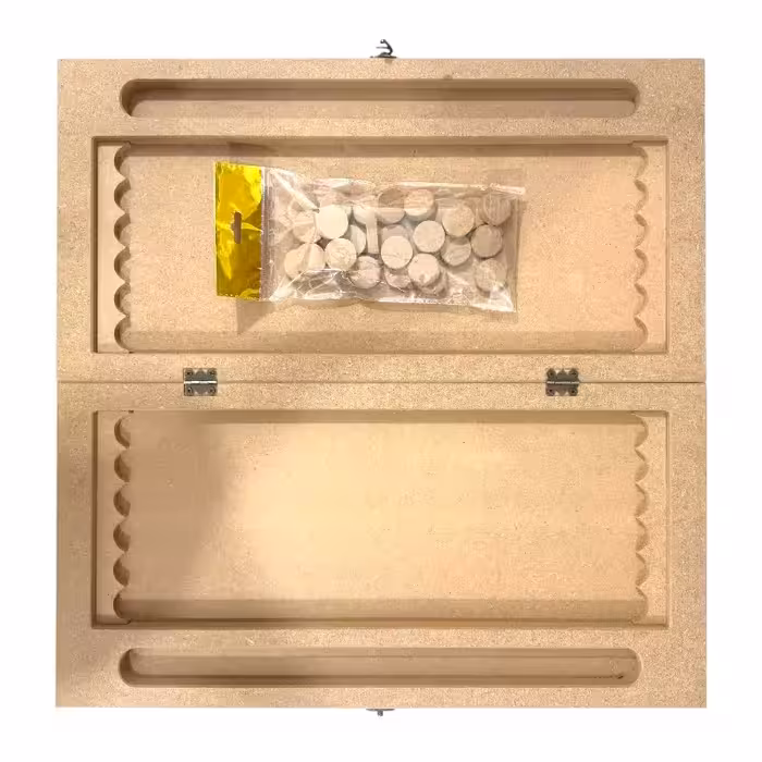 بیس MDF تخته نرد سایز 50*50 سانت به همراه مهره چوبی
