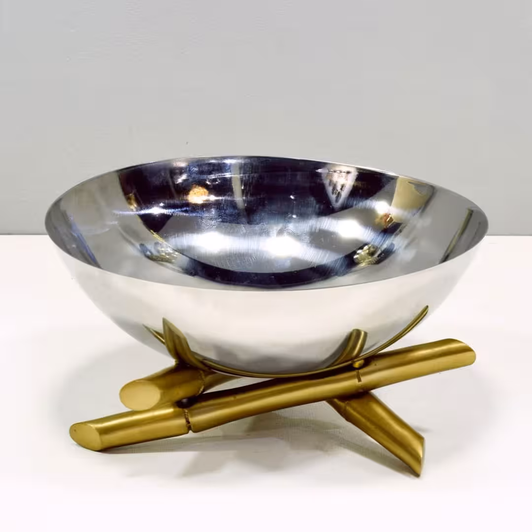 آجیل خوری استیل پایه طرح بامبو