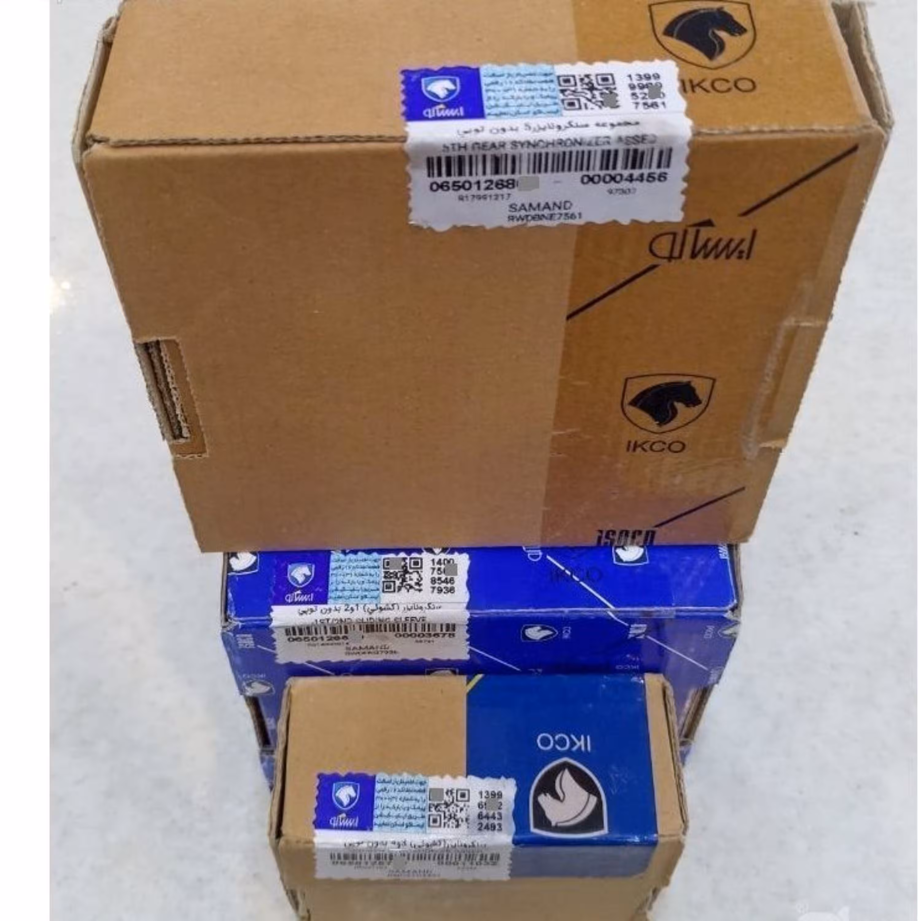 مجموعه دنده کشویی 2-1 و 4-3 و 5 پژو 405 شرکتی ایساکو