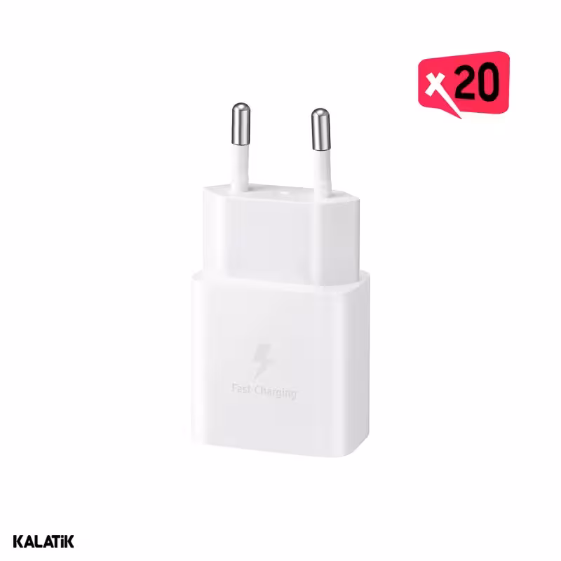 شارژر دیواری 15W سامسونگ Hi Plus مدل EP-T1510 دو پین-بسته 20 عددی-شارسل
