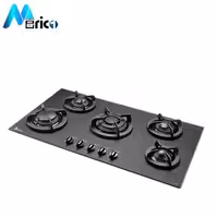 گاز رومیزی اخوان کد v20b پنج شعله شیشه مشکی