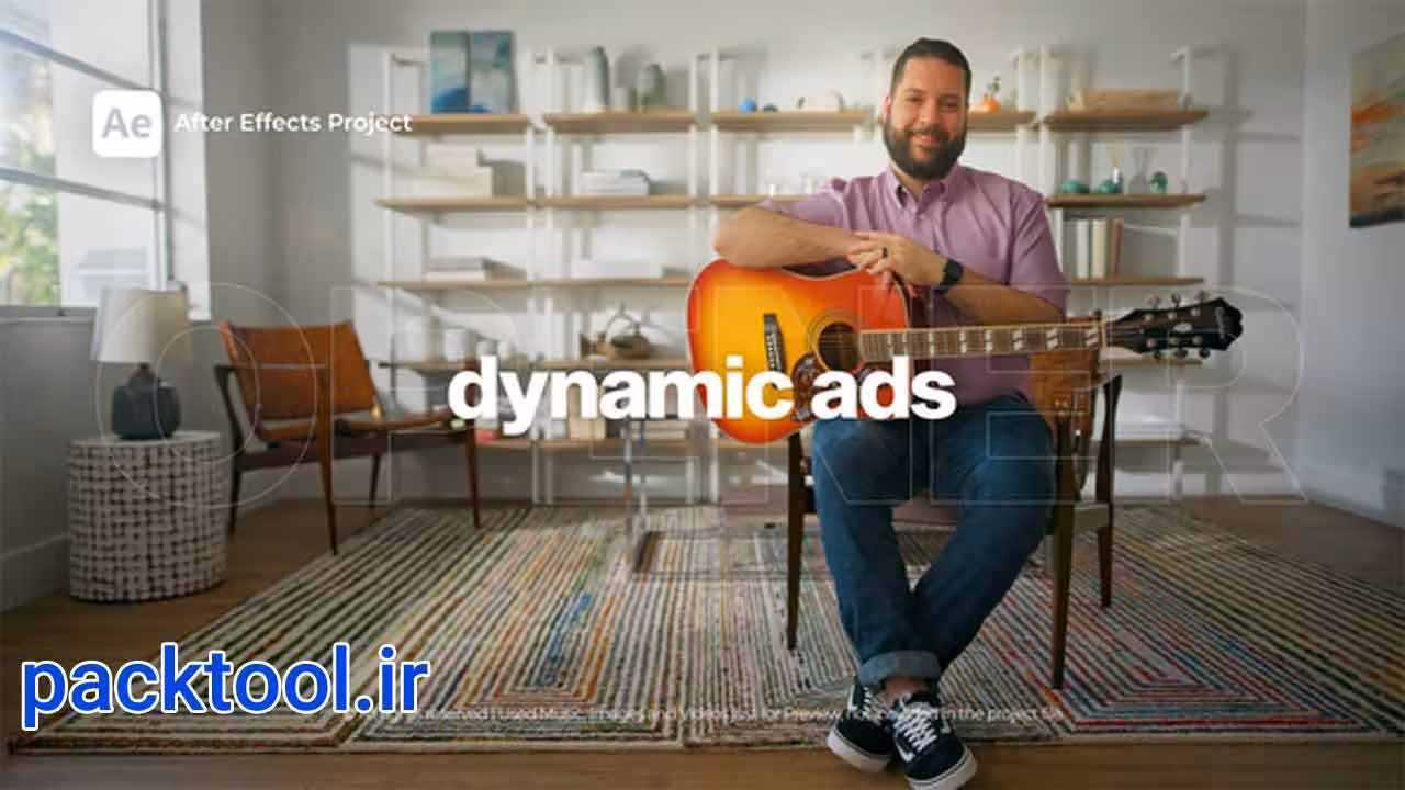 پروژه آماده افتر افکت تیزر تبلیغاتی داینامیک پویا Dynamic Ads Opener - پک تول