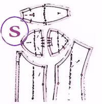 الگوی دکلته سوتینی سایز 36