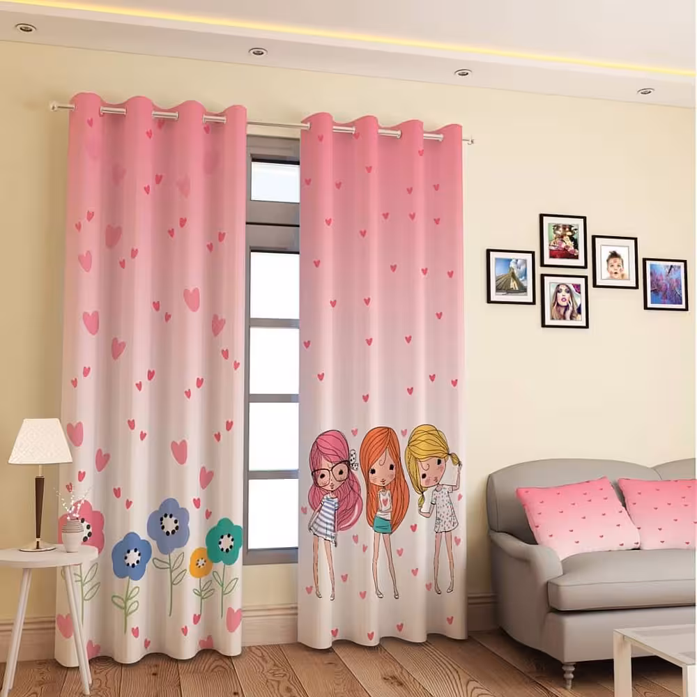 پرده پانچی کد 450 (طرح دختران نوجوان)