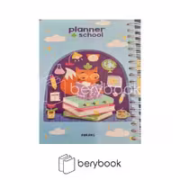 abrang / آبرنگ / پلنر روزانه 100 برگ / 10*17 / سری school / طرح روباه کتابخوان