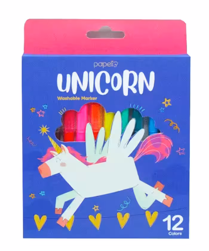 ماژیک نقاشی  پاپلی 12رنگ مقوایی