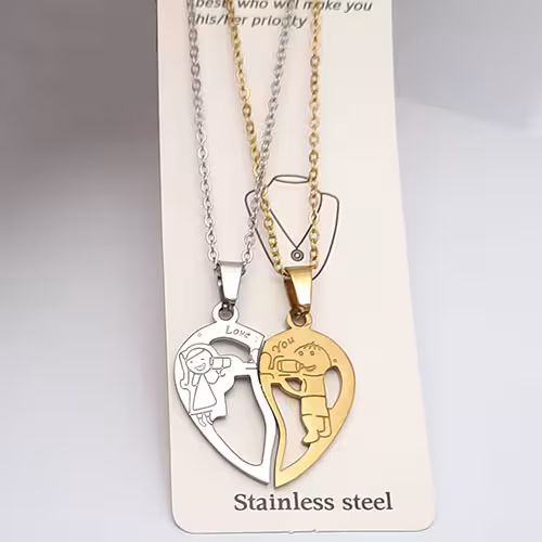 گردنبند استیل ست love you کد157