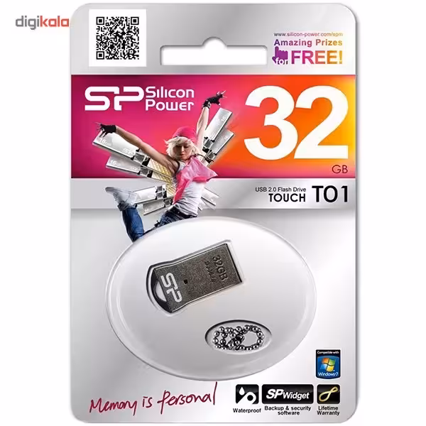 فلش مموری سیلیکون پاور مدل Touch T01 ظرفیت 32 گیگابایت