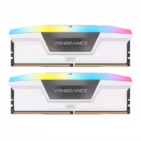رم DDR5 دسکتاپ 32 گیگابایت 5600MHz CL36 کورسیر مدل Vengance RGB White دو کاناله