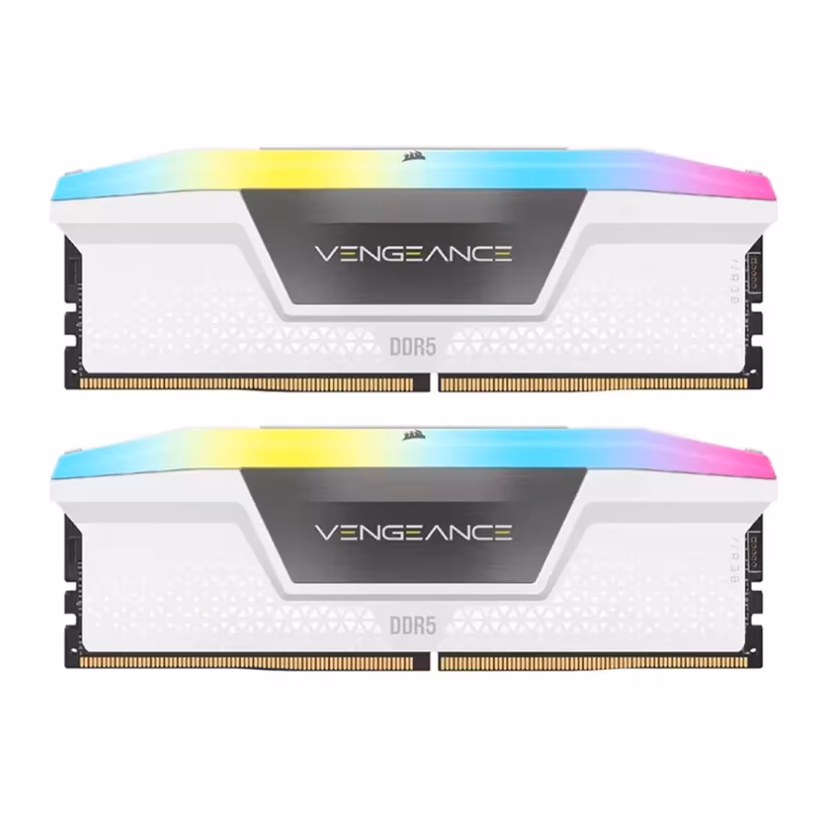 رم DDR5 دسکتاپ 32 گیگابایت 5600MHz CL36 کورسیر مدل Vengance RGB White دو کاناله