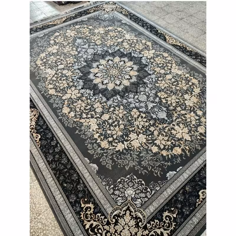 فرش6متری500شانه طرح700شانه ماشینی کاشان ورژن طرح تندیس دودی(باارسال رایگان)