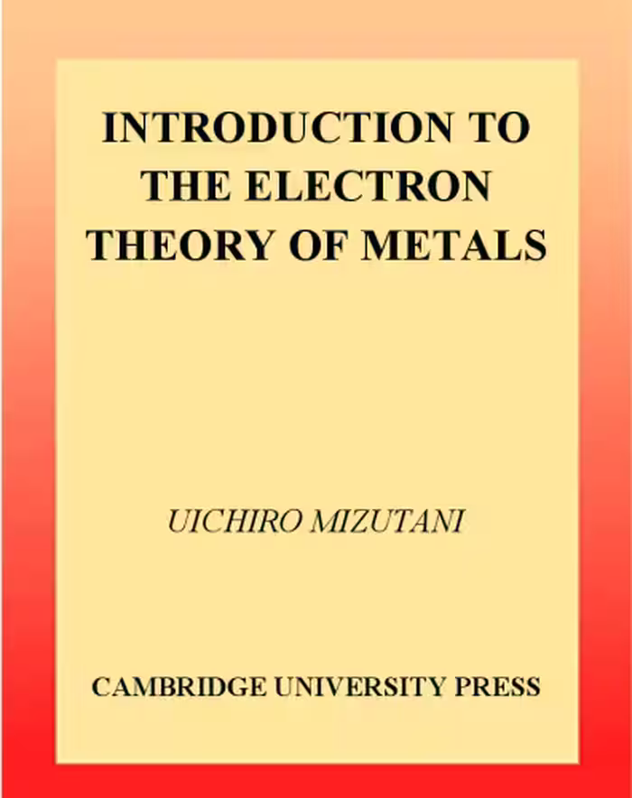 خرید و دانلود نسخه کامل کتاب Introduction to the Electron Theory of Metals