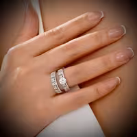 حلقه و پشت حلقه ای نقره زنانه کد 10829