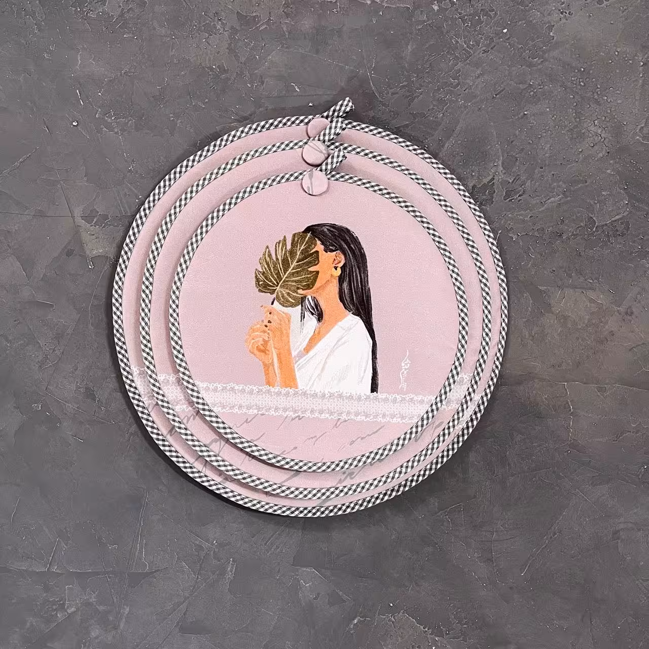 ست 3تایی دمکنی مخمل سلن - طرح 104