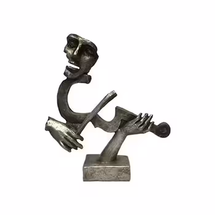 مجسمه نوازنده ویالن نقره ای