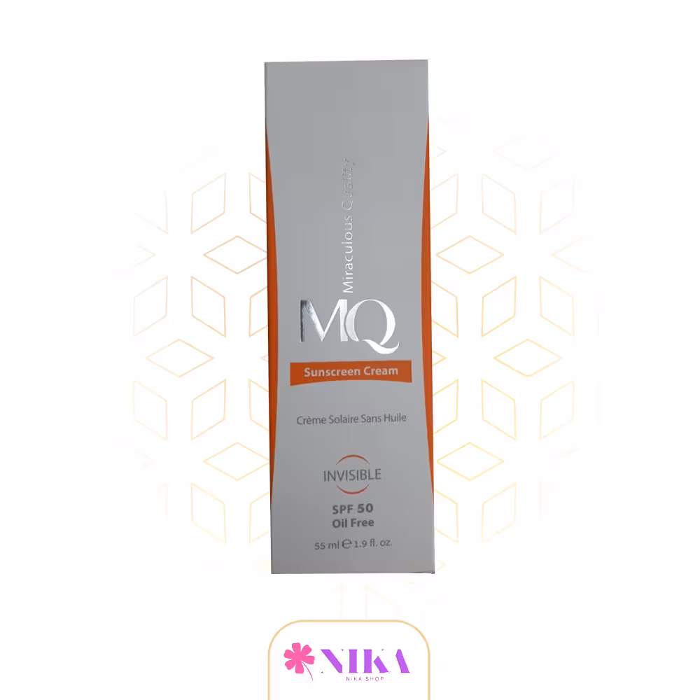 کرم ضد آفتاب بی رنگ فاقد چربی SPF 50 MQ – حجم 55 میل