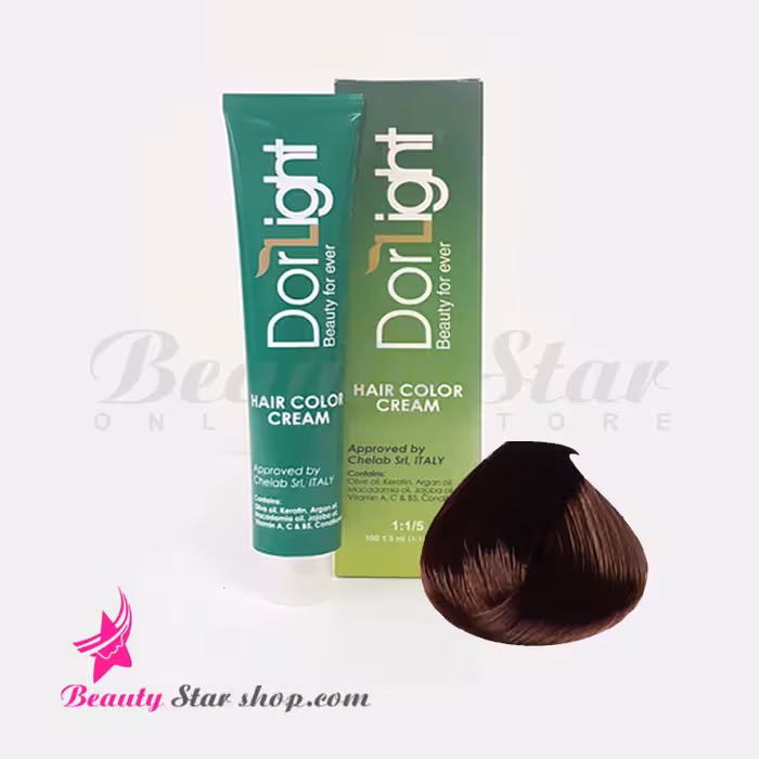 رنگ مو بلوند فندقی تیره دورلایت شماره 6.06 حجم 100 ميلی لیتر