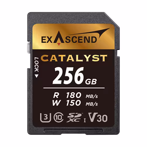 کارت حافظه SD اکساسند Exascend Catalyst UHS-I SDXC 256GB 180MB/S Memory Card V30