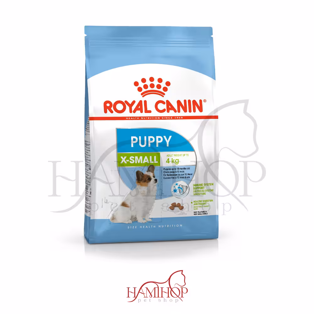 غذای خشک توله سگ نژاد بسیار کوچک رویال کنین 1.5 کیلویی ا Royal Canin X-Small Puppy 1.5kg