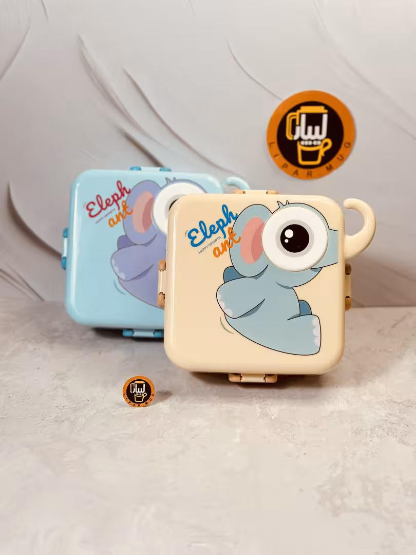 ظرف غذای اورجینال داخل استیل طرح فیل کد 6510