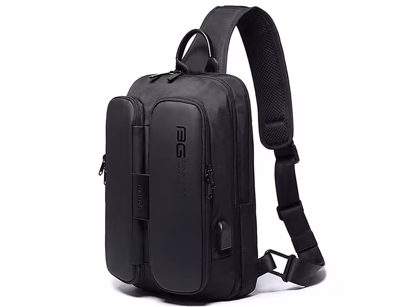 کوله پشتی تک بند یو اس بی دار بنج BANGE BG-7079 Multi-function Men&amp;#39;s Crossbody Bag Backpack