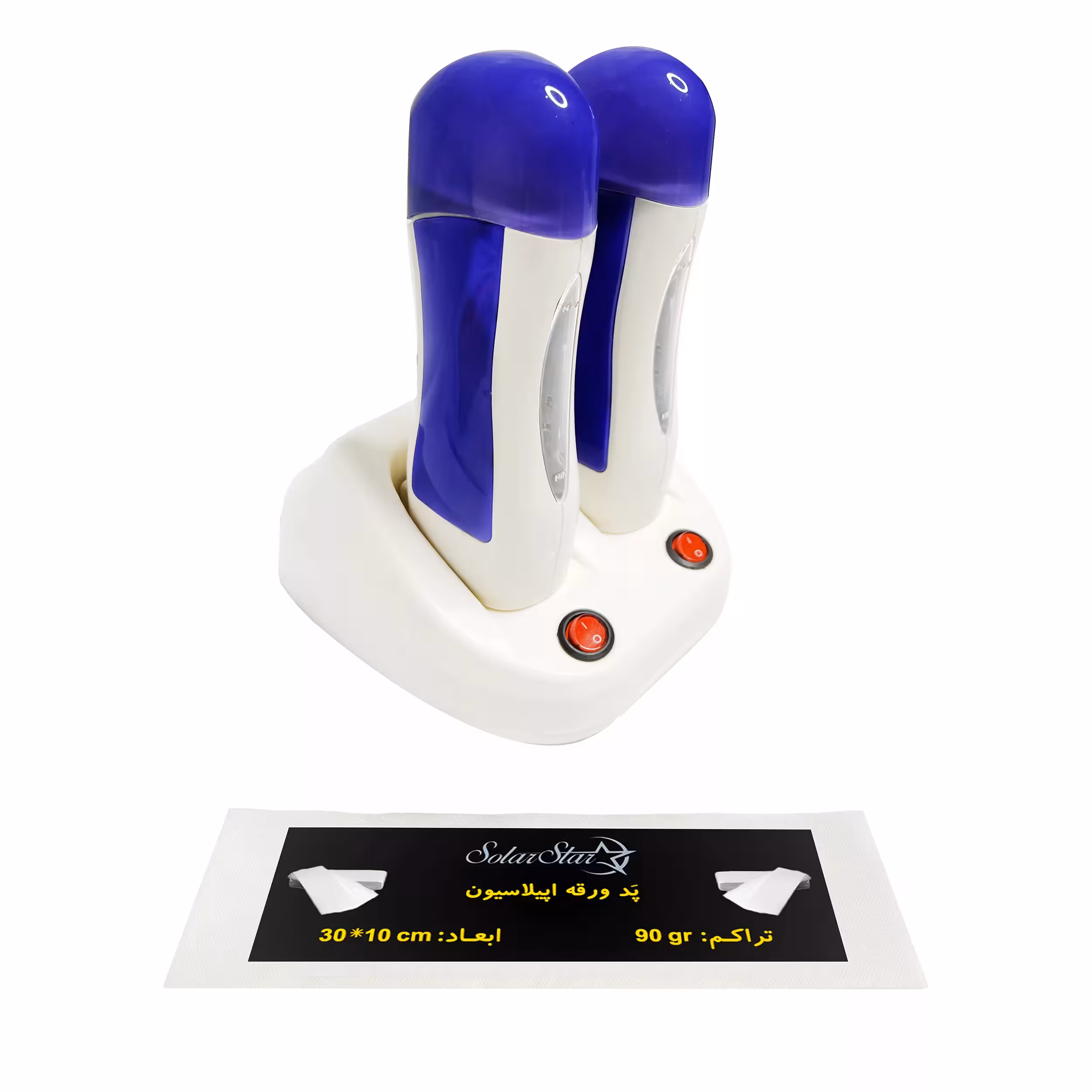 دستگاه موم گرم کن و ذوب وکس خشابی سولار استار مدل 403 به همراه پد اپیلاسیون بسته 10 عددی