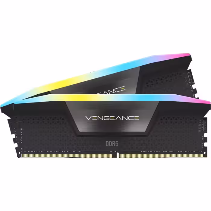 رم کامپیوتر DDR5 دو کاناله 5600 مگاهرتز CL40 کورسیر مدل Vengeance RGB ظرفیت 64 گیگابایت