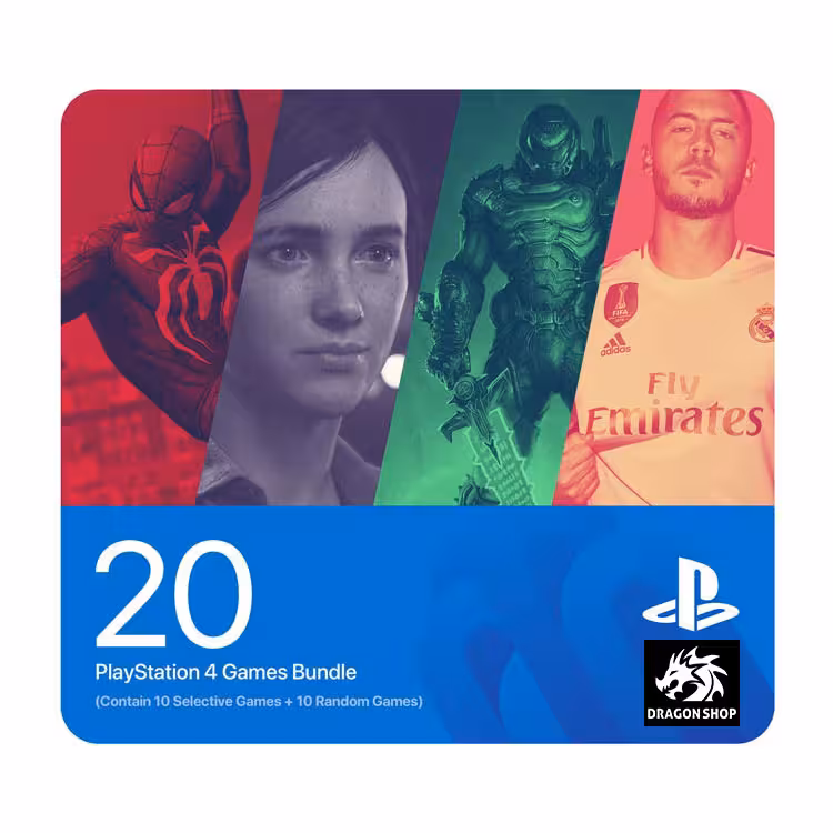 خرید پک 20 بازی PS4 (10 بازی انتخابی 10 بازی رندوم) با بهترین قیمت