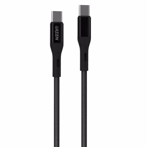 کابل تایپ سی به تایپ سی گرین Green Braided Type-c to Type-c Cable 1.2M