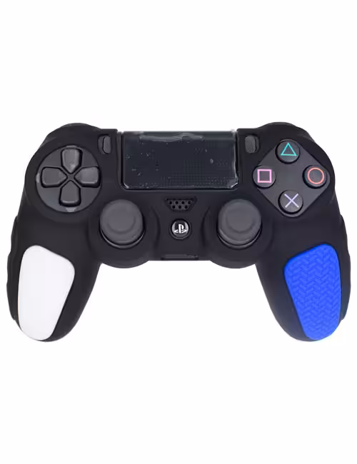 روکش محافظ آج‌دار دسته PS4 مشکی سفید آبی