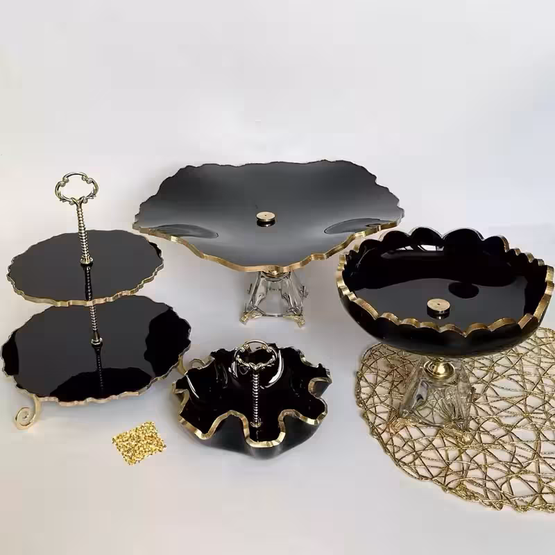 سرویس پذیرایی رزینی جهیزیه عروس ست4 تکه