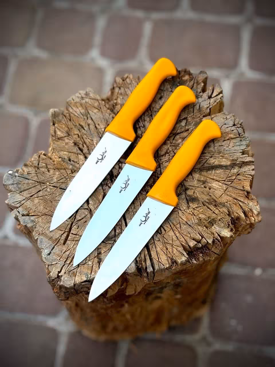 چاقو بره ای گوزن نشان دسته زرد قیمت ارزان