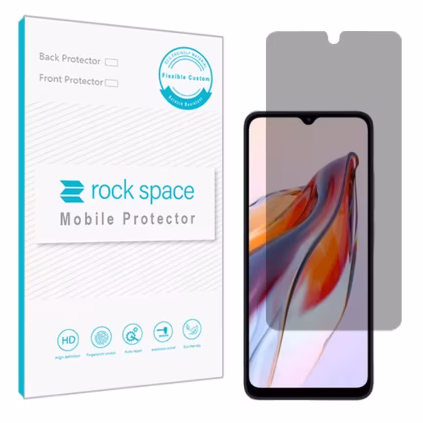 گلس پرایوسی (حریم شخصی)نانو و ضد ضربه گوشی  شیائومی Redmi Note 12C برند راک اسپیس