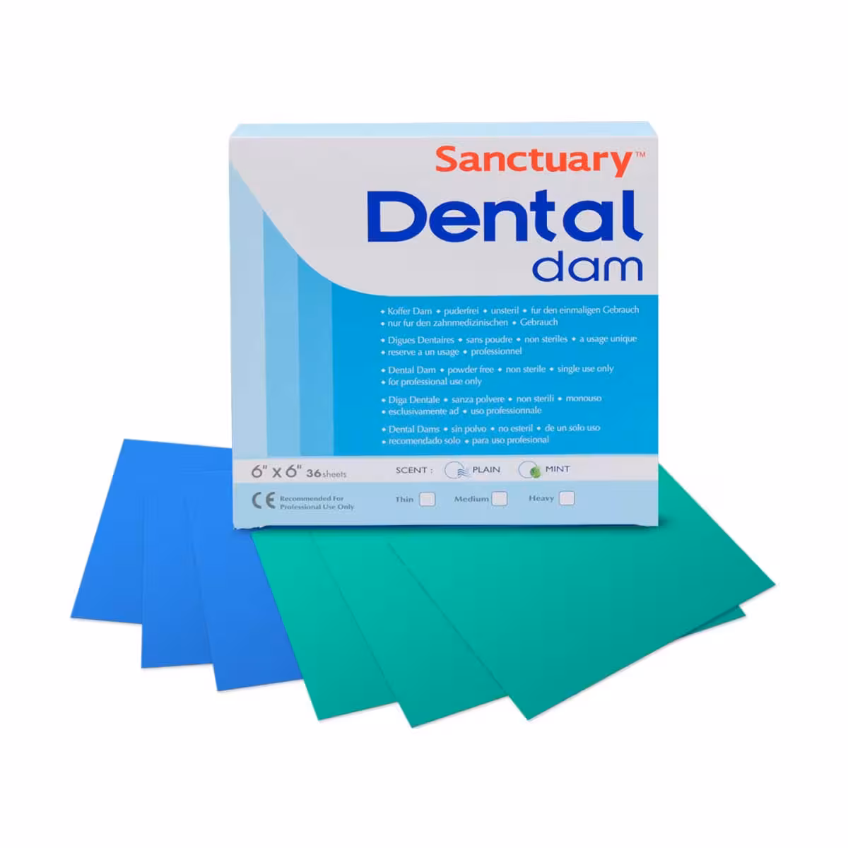 لاستیک رابردم سنکچوری 36 عددی | Dental Dam Sanctuary