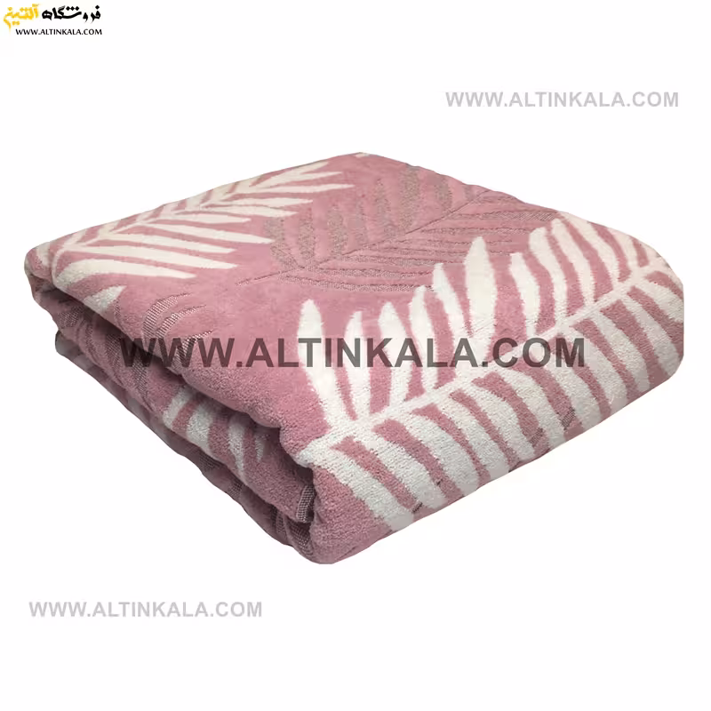 حوله حمام برند ماندگارطرح جنگل رنگ پیازی سایز 100×160