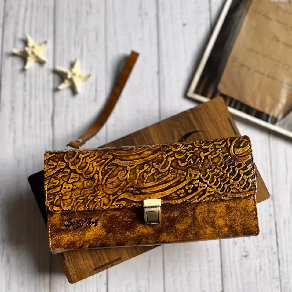 کیف دستی اسپرت دست رنگ قفل دار با جعبه چوبی