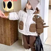 کاپشن بچه گانه دخترانه پسرانه وارداتی اعلا مدل گودزیلا