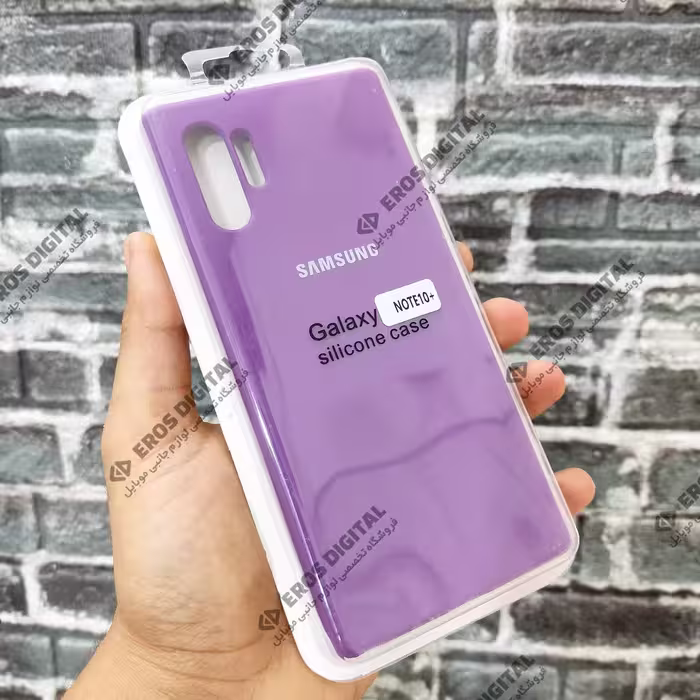 قاب سیلیکونی Galaxy Note 10 Plus (سیلیکون اصل) - مشکی (زیرباز)