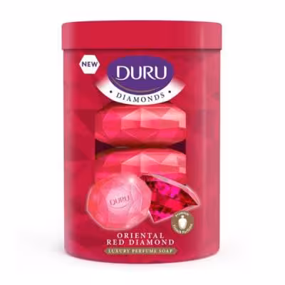 صابون دورو DURU مدل الماس قرمز شرقی DIAMONDS بسته 4 عددی