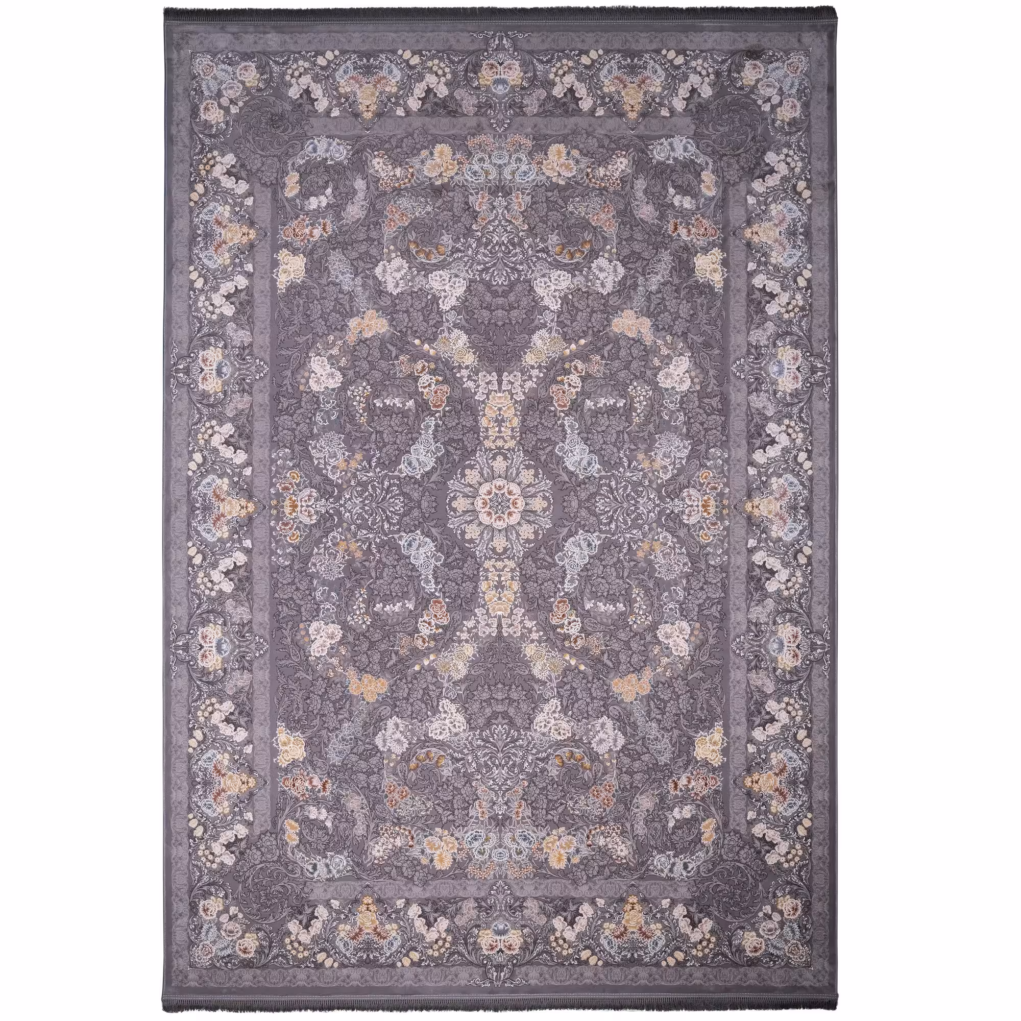 فرش طرح نارگل نقره ای 1200 شانه