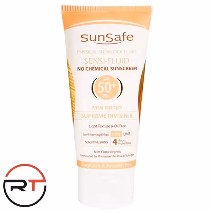 فلوئید ضد آفتاب بیرنگ SPF50 فاقد چربی سان سیف