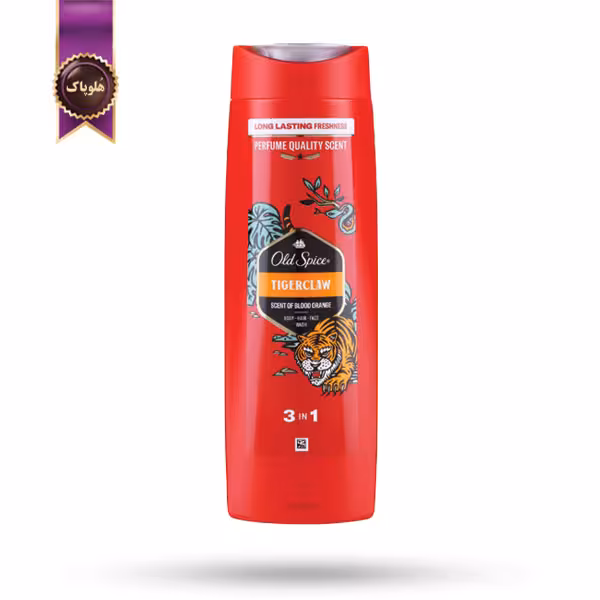 شامپو سه‌ کاره اولد اسپایس Old Spice مدل تایگر کلاو Tigerclaw حجم 400 میلی‌ لیتر (اورجینال)