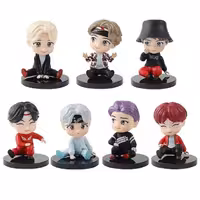 فیگور چیبی بی تی اس BTS حالت نشسته مجموعه 7 عددی کد 02