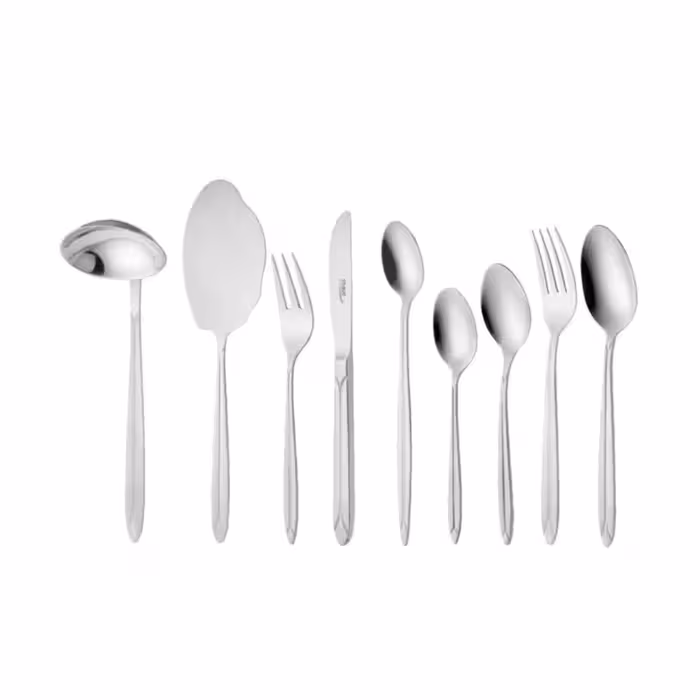 سرویس قاشق و چنگال ناب استیل 86 پارچه مدل پالرمو