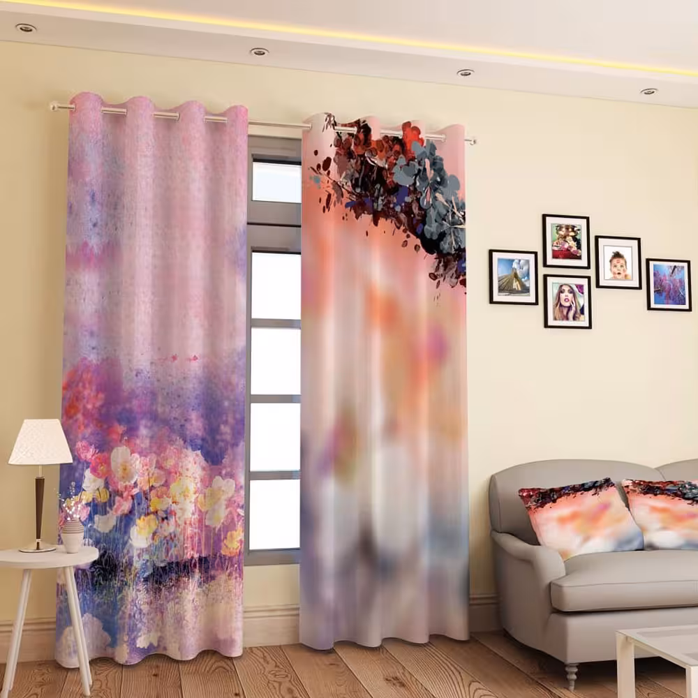 پرده پانچی کد 465 (طرح گل)