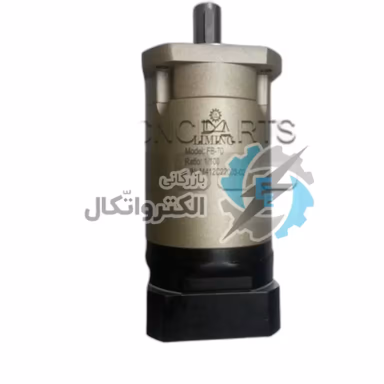 گیربکس سروو موتور liming لیمینگ مدل FB70-100-14 سایز 70 نسبت 1 به 100 شفت ورودی 14 شفت خروجی 16 ساخت تایوان فلنج مربعی مناسب 400 وات 3000 دور (گیربکس سیاره ای خورشیدی)