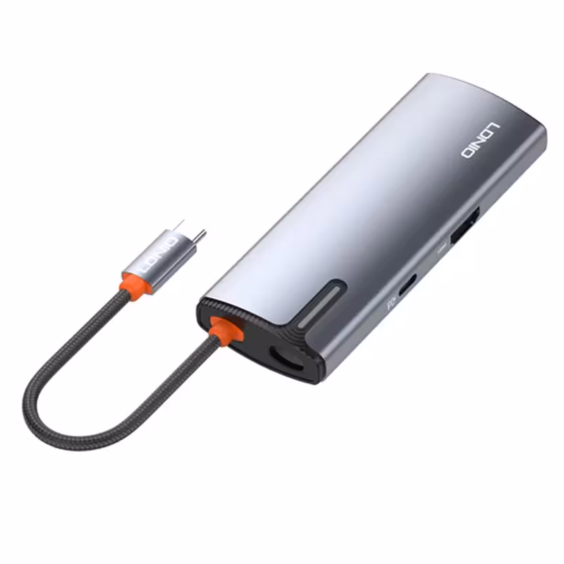 هاب و داک استیشن 5 در 1 الدینیو Ldnio مدل DS-15H: با پورت HDMI 4K و شارژ 100 وات