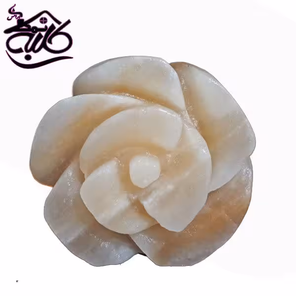 آباژور سنگ نمک طرح گل سنگ نمک هیمالیا نارنجی یا کرم